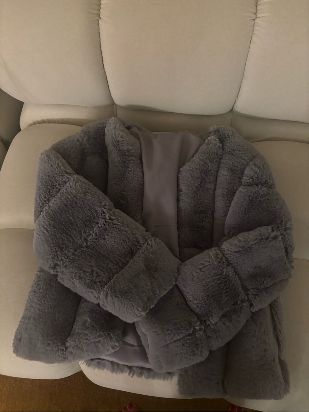 Plush Gray Teddy Jacket - Brand Unspecified